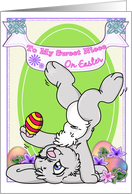 Balancing Easter Bunny for Niece Card