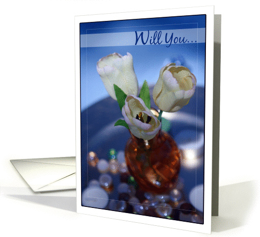 Will You be My Greeter? Tulip Vase Photo card (597953)