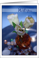Will You Be My Honorary Bridesmaid? Tulips and Vase card