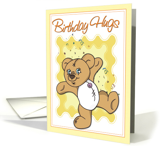 Teddy Bear Birthday Hugs for Youth card (599056)