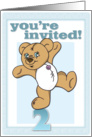 You’re Invited- 2nd Birthday Party- Boy- Button Bears card