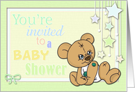 You’re Invited to a Baby Shower-Button Bear card