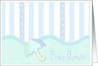 Pastel Baby Shower Invitations- Blue and Green/ Boy card