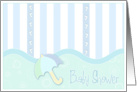 Pastel Baby Shower Invitations- Blue and Green/ Boy card