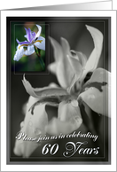 60th Anniversary Invitation with Iris Flower card