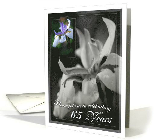 65th Anniversary Invitation with Iris Flower card (658976)