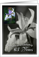 65th Anniversary Invitation with Iris Flower card