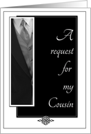 Cousin Groomsman Request card