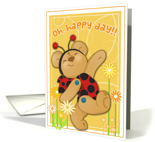 Button Bear Ladybug Oh Happy Day card (682505)