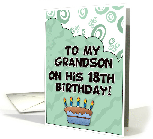 To my Grandson on his 18th Birthday card (704085)