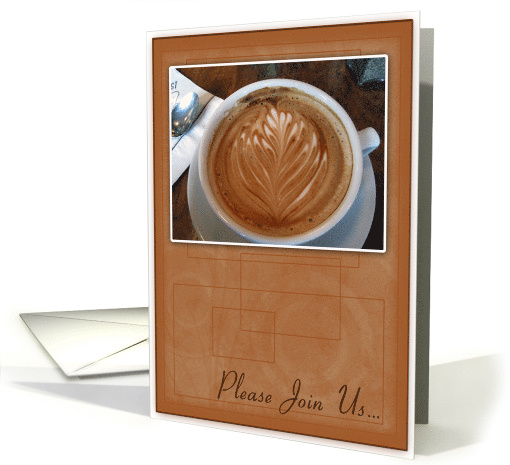 Coffee or Breakfast Meeting Invitation with Latte Art card (713324)