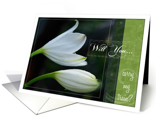 Will You Carry My Train Card? Wedding Attendants card (725610)