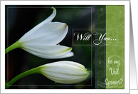 Will You Be My Veil Sponsor? Wedding Attendants card