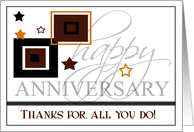 Happy Anniversary for Employee card