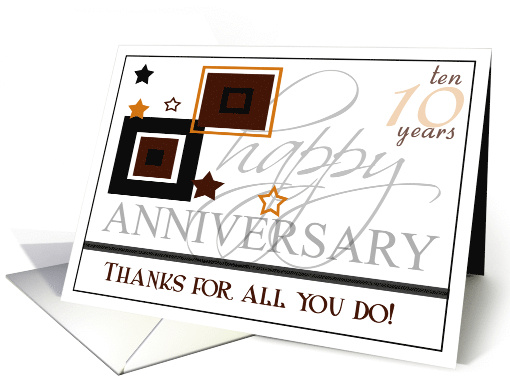 Happy 10th Anniversary to Employee 10 years card (731507)