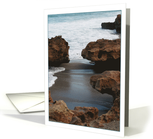 Beach Waves and Rocks in Jupiter Florida card (803750)