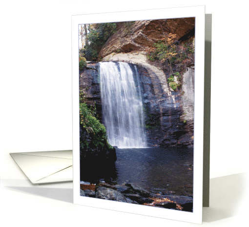 Linville Falls in North Carolina Blank Photo card (803776)