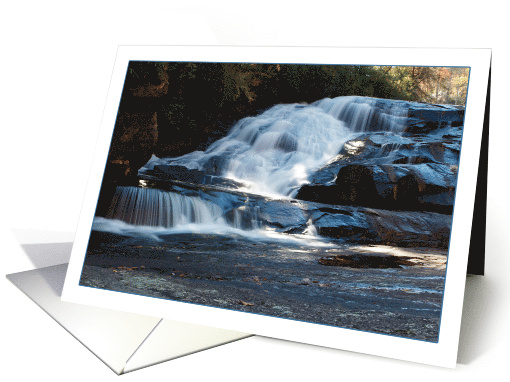 Triple Falls in North Carolina Photo Blank card (803797)