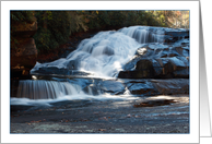 Triple Falls in North Carolina Photo Blank Card