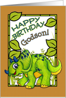 Happy Birthday Godson with Dinosaur Card