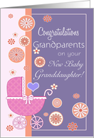 Congratulations Grandparents on your new Baby Granddaughter card