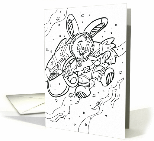 Bunny Astronaut- Color Me! card (868937)