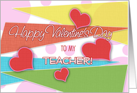 Happy Valentines Day to My Teacher Scrapbook Style card