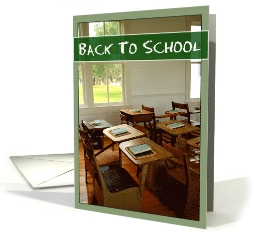 Back To School with Old School House photo card (909405)