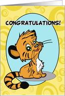 General Congratulations Card with a Cute Tiger Cub card