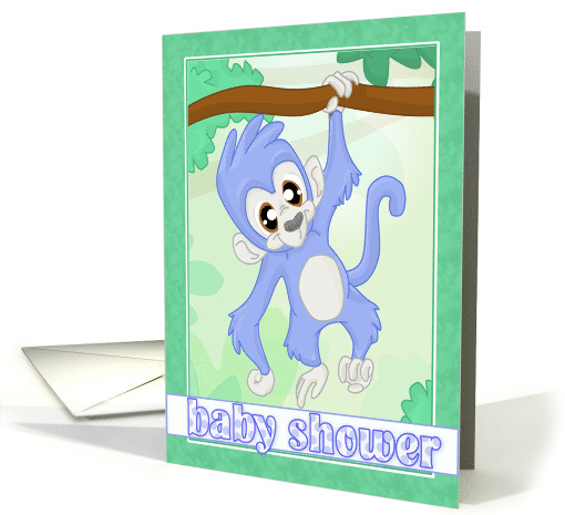 Baby Shower Invite with Cute Monkey card (918314)