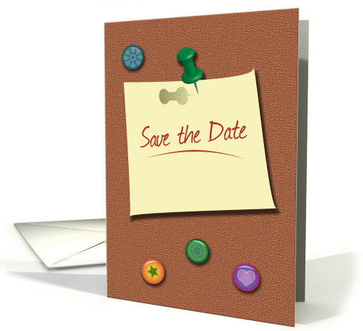 Save the Date- Bulletin Board Style card (971861)