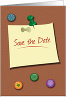 Save the Date- Bulletin Board Style card