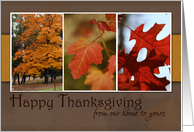 Happy Thanksgiving from our home to yours with Fall Leaves card