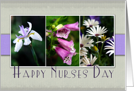 Happy Nurses Day with Purple Flower Snapshots card