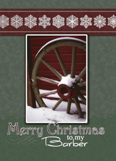 Merry Christmas to my Barber Festive Snow Covered Wheel Photo