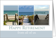 Happy Retirement from All of Us with Trio of Beach Photos card