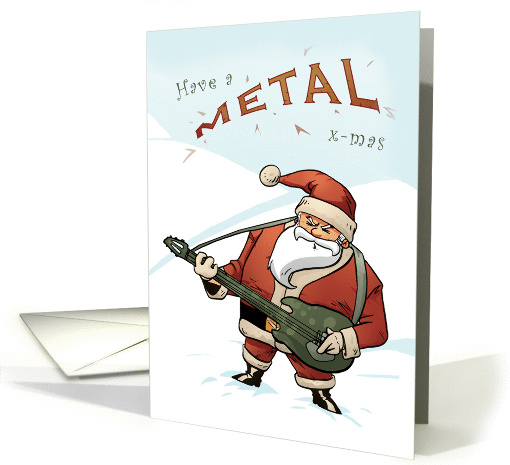 metal santa card (365610)