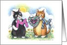Cats Spelling MOM (Bud & Tony) card