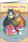 Happy Valentine’s Day Cats (Bud & Tony) card