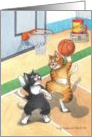 Basketball Happy Birthday Cats (Bud & Tony) card