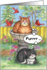 Purring Happy Birthday Cats (Bud & Tony) card