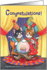 Crystal Ball Graduation Cats (Bud & Tony) card