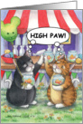 High Five (Paw) Birthday Cats (Bud & Tony) card