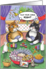 Card Playing Cats Encouragement (Bud & Tony) card