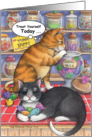 Candy Shop Birthday Cats (Bud & Tony) card