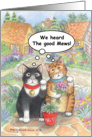 Congratulations Cat Adoption (Bud & Tony) card