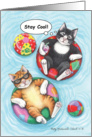 Pool Cats Birthday (Bud & Tony) card