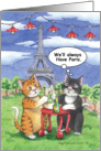 Cat Paris Anniversary (Bud & Tony) card