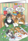 Old Cats Jigsaw Puzzle Birthday (Bud & Tony) card