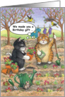 Garden Cats Birthday (Bud & Tony) card